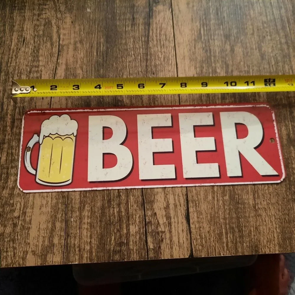 BEER 4x12 Metal Wall Sign